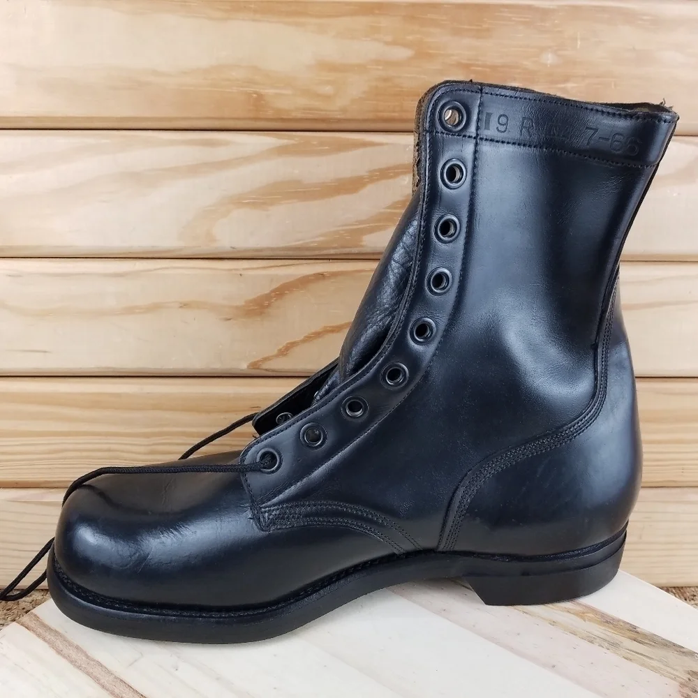 VTG Cumberland Shoe Corp 1966 US Army 9 REG Combat Military Boots GOODYEAR Soles